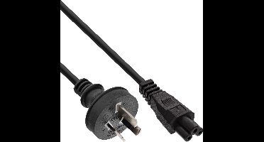 Australië stroomkabel met C5 plug - zwart - 1,8 meter