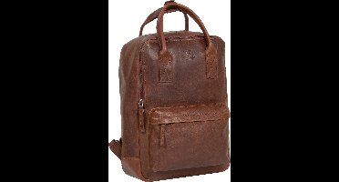 MUSTANG Leren Vrije tijd rugzak Rugzak met laptopvak Catania Backpack Brown Bruine