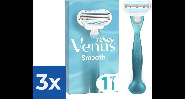 Gillette Venus Smooth Scheersysteem Voor Vrouwen - Scheermes - Voordeelverpakking 3 stuks