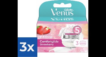 Gillette Venus Scheermesjes Comfortglide Strawberry 3 stuks - Voordeelverpakking 3 stuks