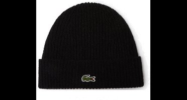 Lacoste Knitted Wool Beanie - Black