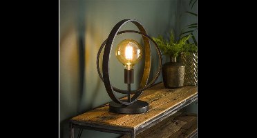Tafellamp Turn Around met 1 Lamp in Charcoal voor Woonkamer - Charcoal - Tafellampen - 40x30x43 cm - Modern Design - Sfeerverlichting - Compact en Stijlvol