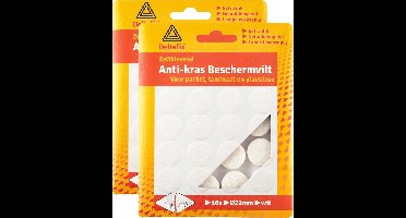 Deltafix Anti-krasvilt - 32x - wit - 22 mm - rond - zelfklevend - meubel beschermvilt