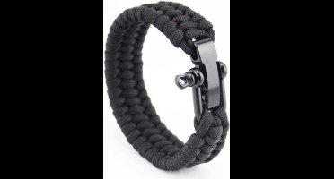 Wilderbourgh Paracord Heren armband - 23 cm - Zwart