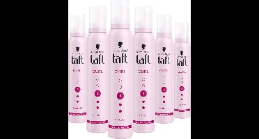 Taft Styling Mousse Curl - Haarstyling - Haarmousse - Krullende Haartypes - Voordeelverpakking - 6x 200 ml