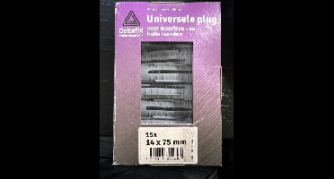 Deltafix universeelplug met kraag grijs 14 x 75 mm 15 st.