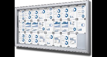 Vergrendelbaar Notitiebord Outdoor Extra Diep SCL 27x A4 - Syna SCL27XA4PH - Horeca & Professioneel