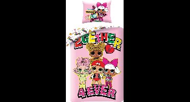 LOL Surprise! Dekbedovertrek 2gether 4ever 140 x 200 cm - Katoen - 70 x 90 cm
