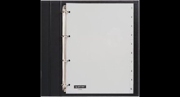 Tabbladen Quantore PP 4-gaats 1-10 genummerd grijs