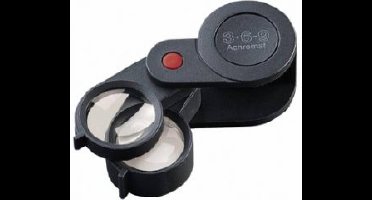 Eschenbach 11869 Inslagloep Vergrotingsfactor: 3 x, 6 x, 9 x Lensgrootte: (Ø) 23 mm Zwart