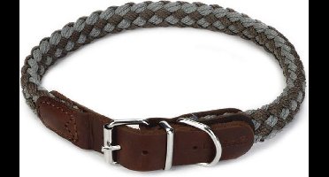 Beeztees Korda - Halsband Hond - Grijs/Lichtgrijs - 53-59 cm