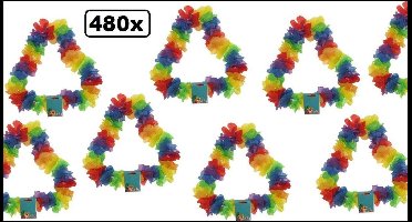 480x Hawai krans bont - hawai slinger krans festival thema feest tropical