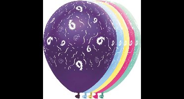 6 Jaar Feestballonnen - ballon -  leeftijd - 5 stuks
