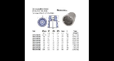 Tecnoseal Zeshoekige Anode Van Wortelas Zilver 50 mm