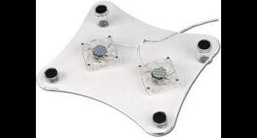 Gembird Stijlvolle Transparante Notebook Stand - USB Power Cooling Fan