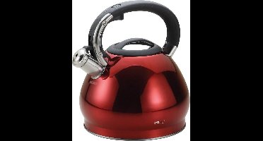 Kinghoff 1212 - Fluitketel - 3.4 liter - rood - Glans