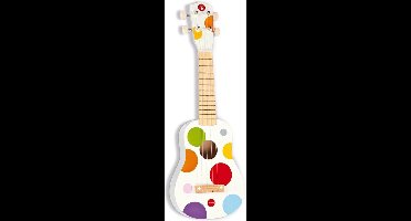 Janod Confetti - Houten Ukelele - Voor Kleine Muzikanten! - Met 4 Nylon Snaren En Een Kleurrijk Ontwerp - Geschikt Vanaf 3 Jaar