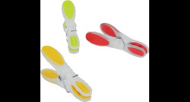Metaltex - Soft Touch Wasknijpers - Kunststof - Lime/Geel/Rood