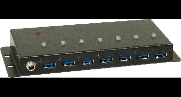 Lindy 7 Port Industrial USB 3.0 Hub - Hub - 7 x SuperSpeed USB 3.0 - desktop
