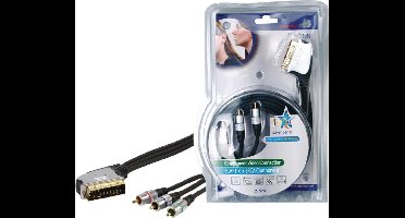 HQ Products 2.5m SCART - 3x RCA - 2.5 meter