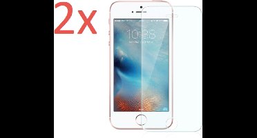 Screenprotector geschikt voor iPhone 5 / 5S / 5C / SE - Gehard Glas Beschermglas Tempered Glass Screen Protector - 2 Stuks