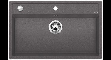Spoelbak Blanco Dalago 8 vlakbouw donkergrijs 518853.Draaiknopbediening.