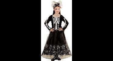 Skeletkostuum met lange rok voor meisjes - Kinderkostuums - 146/152
