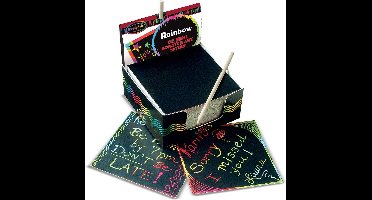 Melissa & Doug Mini Scratch Art Regenboognotitieblaadjes (125 stuks) met houten kraspen