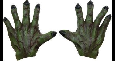 "Groene monster handen voor volwassenen  - Verkleedattribuut - One size"