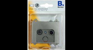 BERKER K5 coax wcd+centraalplaat, inbouw | RVS