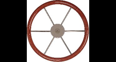 VETUS KW38 RVS Stuurwiel met mahoniehouten Hoepel Ø 38 cm