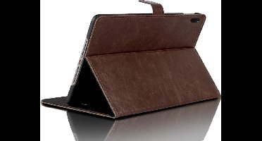 Hoes geschikt voor Apple iPad Pro 12.9 (2018) - Leer Book Case Smart Cover Donker Bruin - Hoesje van iCall