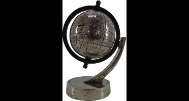 Deco4yourhome - Wereldbol - Old Metal/Black