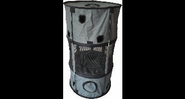 Topmast Katten Speeltunnel | Kattentunnel | Kattenleeftunnel Nylon 55 *  55 * 100 cm Antraciet