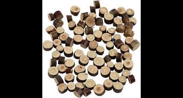 Creativ Company Hout mix d: 7-10 mm dikte 4-5 mm