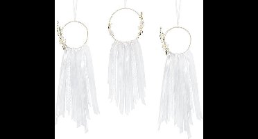Partydeco - Dream catchers 3 stuks wit (3 stuks)
