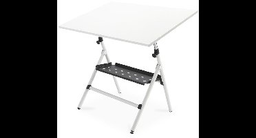 Rocada Verstelbare tekentafel - schrijftafel - werktafel met legplank - Blad 75x100 cm - Rocada