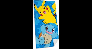 Badlaken/strandlaken voor kinderen - Pokemon - 70 x 140 cm - polyester - handdoek
