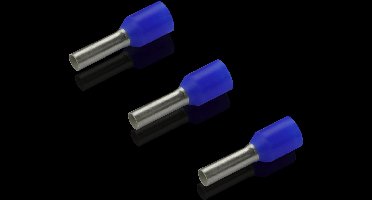 Rittal 4050.734 Adereindhulzen 2.5 mm² Deels geïsoleerd Blauw 500 stuk(s)