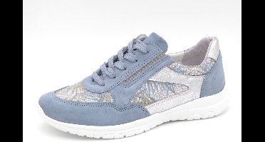 Sens Dames Sneaker - 1427-11085-005 Jeansblauw/Multi - Wijdte H - Maat 42