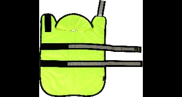 Flamingo Winterjas Eisbär voor Honden - Fluo Geel - Maat 85 cm (A: 85 cm, B: 76-89,5 cm, C: 98,5-116,5 cm) - Ideaal voor Rottweiler, Duitse Dog, Sint Bernard, Leonberg en Mastiff.
