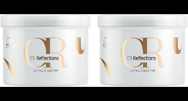 Wella Oil Reflections Luminous Reboost Mask 500ml - 2 Stuks - Voordeelverpakking
