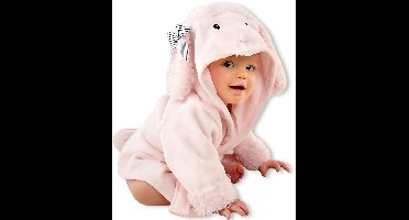 BoefieBoef Schaap Kinder Badjas Peuter & Kleuter 2-4 Jaar (85-105 cm) – Zachte Katoen Ochtendjas met Dieren Capuchon – Absorberende Handdoek Badstof voor Jongen & Meisje – Perfect Cadeau Carnaval, Verjaardag – Ideaal na Bad & Zwemmen - Roze