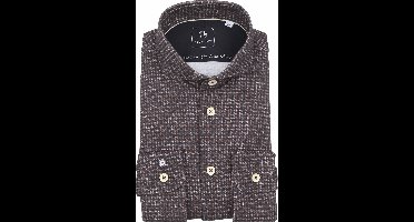 Blue Industry Overhemd Print Bruin - Maat 40 - Heren - Overhemden Casual