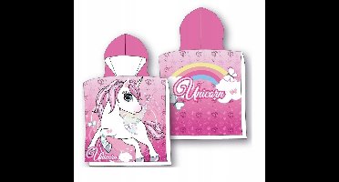 Unicorn poncho 55x110 Duurzaam Katoen 2in1