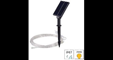 Lybardo - Solar Tuinverlichting - Lichtsnoer 5m - 7 Lichtfuncties - Extra Warmwit - Op Zonne Energie - Dag-nacht Sensor