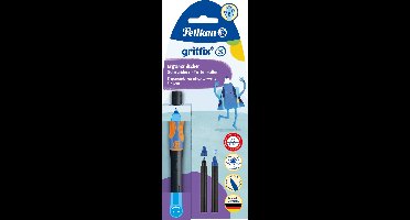 Pelikan inktpen Griffix - Rechtshandig - Neon zwart