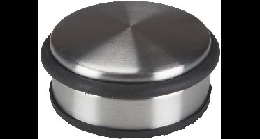 Perel Deurstopper, voor binnen- en buitendeuren, Ø 100 mm, hoogte 40 mm, RVS, 1 stuk