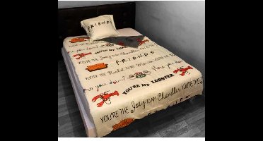 Friends - F.R.I.E.N.D.S - Lobster - Dekbedovertrek - 140x200Cm - Polyester.