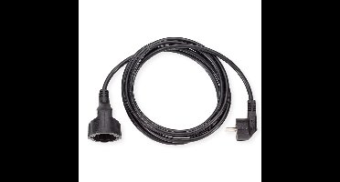 Bachmann 341.189 Stroom Verlengkabel 16 A Zwart 10.00 m H05VV-F 3G 1,5 mm²